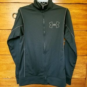 New Men's Under Armour black zip front jacket